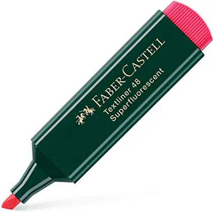 Маркер текстовидільний Faber-Castell 1-5 мм. Червоний, Textliner 1548 (154821)