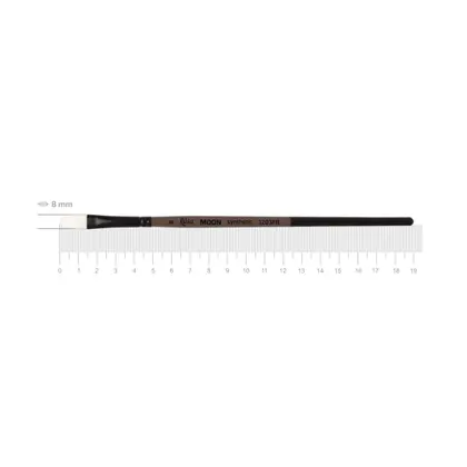Кисть синтетика ROSA MOON 1203FR овальная, №8, короткая ручка, (1203FR08)