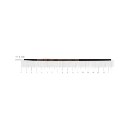 Кисть синтетика ROSA MOON 1203F плоская, №0, короткая ручка, (1203F0)