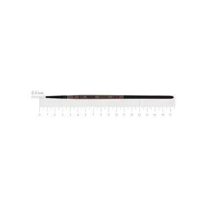Кисть синтетика ROSA MOON 1203R круглая, №2, короткая ручка, (1203R02)