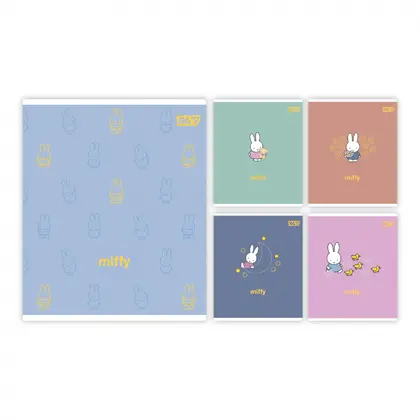 Набор школьных тетрадей YES в упаковке, 10 шт., по 12 листов, Miffy Bunny, клетка, (768596 У)