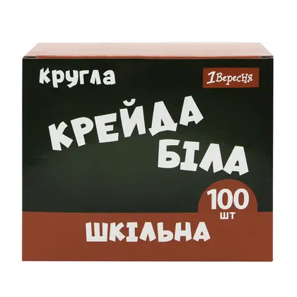Мел школьный, 100 шт., Белый, (400572)