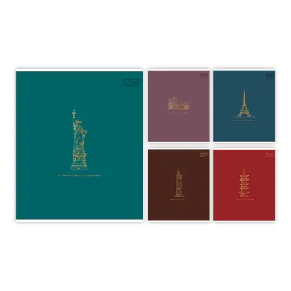 Зошит шкільний YES 48 аркушів клітинка, Urban gold (768558)