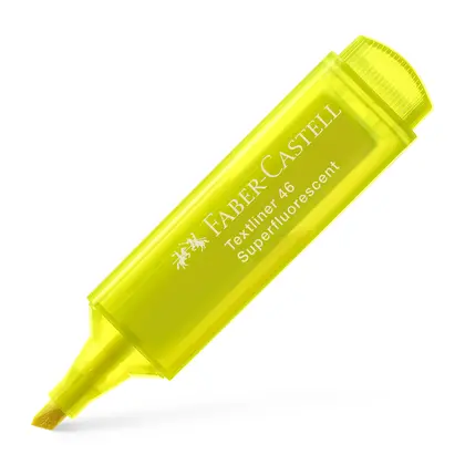 Маркер текстовидільний Faber-Castell 1-5 мм. Superfluorescent, Жовтий, Textliner 46 (154607)