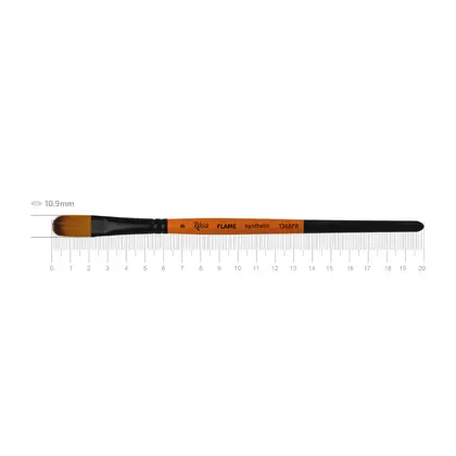 Пензель синтетичний ROSA FLAME 1368FR овальний №8 коротка ручка, (1368FR08)