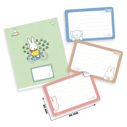 Налипки для підпису на зошити YES 8 шт. Miffy (955537)