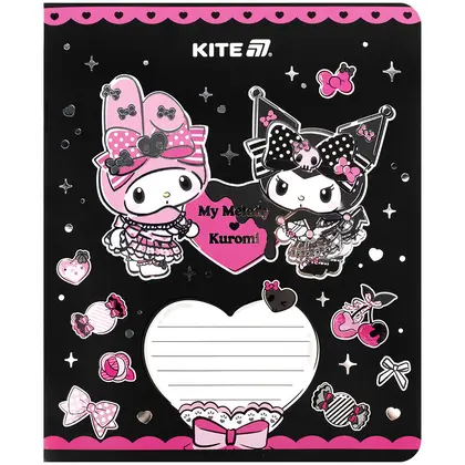 Зошит шкільний KITE 18 аркушів клітинка, Hello Kitty (HK25-236-2)