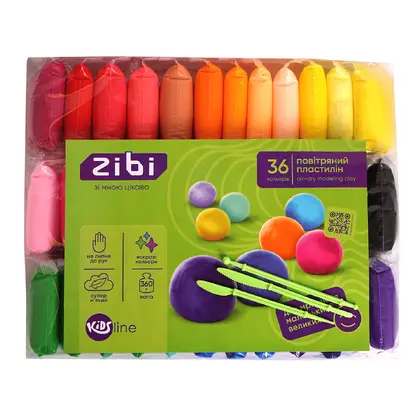 Легкий пластилін ZiBi 36 кольорів (ZB.6298)