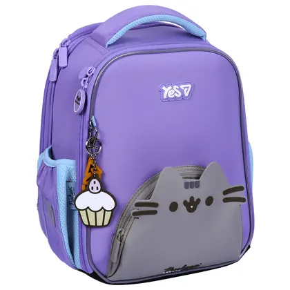 Шкільний рюкзак YES каркасний, Блакитний, Pusheen Summer (550202)