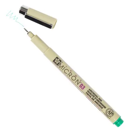 Линер Sakura Pigma Micron, (0.3) 0,35 мм., , Зелёный, PIGMA Micron (XSDK03#29)