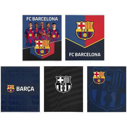 Набор школьных тетрадей KITE в упаковке, 20 шт., по 24 листов, FC Barcelona, ??клетка, (BC26-238 В)
