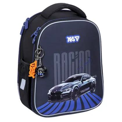 Школьный рюкзак YES, Racing Speed, каркасный, Черный, (550216)