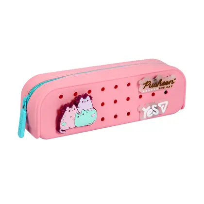 Пенал школьный YES, 1 отделение, Pusheen Summer, Силикон, Розовый, (533846)