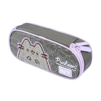 Пенал школьный YES, 1 отделение, Pusheen Gray, Голубой, (533763)