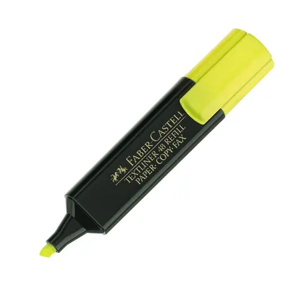 Маркер текстовидільний Faber-Castell 1-5 мм. Жовтий, Textliner 1548 (154807)