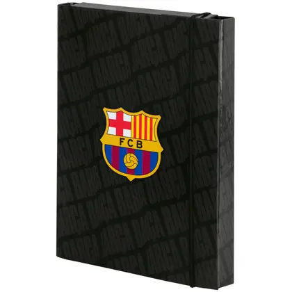 Папка для зошитів KITE B5 картона, на гумках, FC Barcelona (BC26-210)