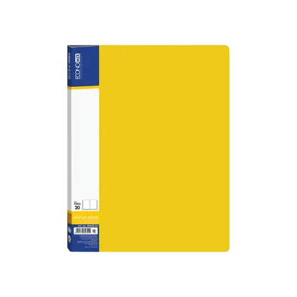 Папка з файлами Economix А4, 20 файлів пластикова, Жовта, (E30602-01)