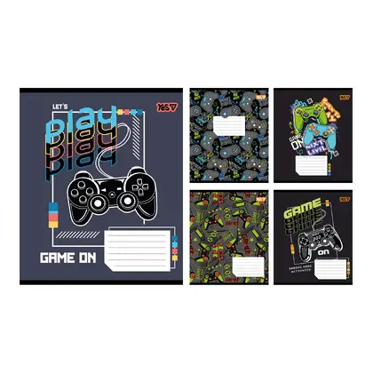 Зошит шкільний YES 12 аркушів клітинка, Game (768664)