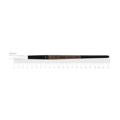 Кисть синтетика ROSA MOON 1203R круглая, №8, короткая ручка, (1203R08)