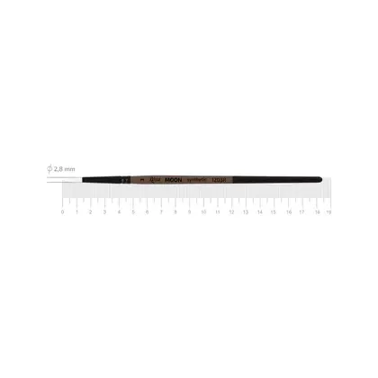 Кисть синтетика ROSA MOON 1203R круглая, №3, короткая ручка, (1203R03)