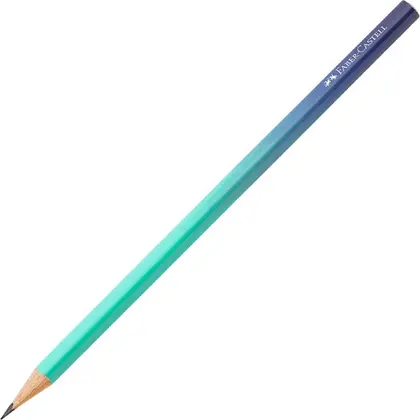 Чернографитный карандаш Faber-Castell, B, трехгранный, BUZZING BLUE, (118403)