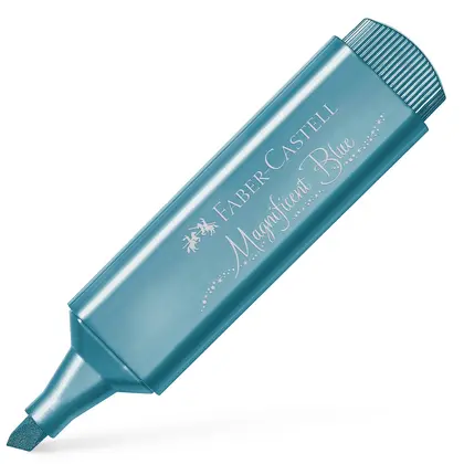 Маркер текстовидільний Faber-Castell 1-5 мм. Metallic, Блакитний металік, Textliner 46 (154647)