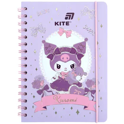 Блокнот KITE А5, 80 аркушів на спіралі, Kuromi (HK26-190-2)