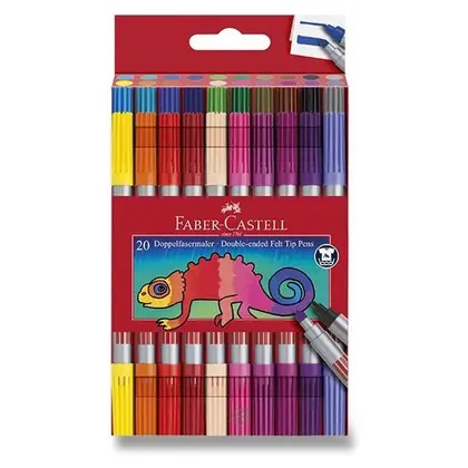 Фломастери в наборі Faber-Castell 20 кольорів FIBRE-TIP (151119)
