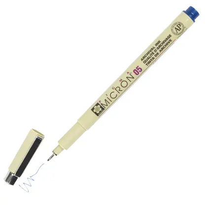 Лінер Sakura Pigma Micron (0.5) 0,45 мм. Королівський Синій, (XSDK05#138)