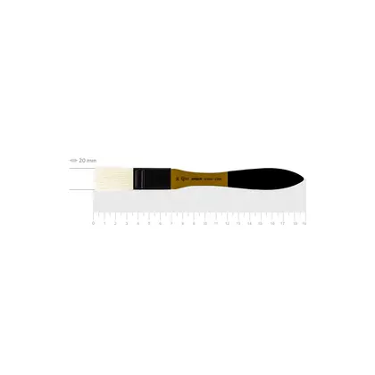 Пензель щетина ROSA AMBER 2306 флейц №20 коротка ручка, (230620)