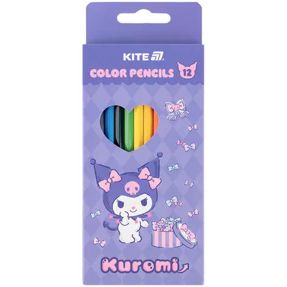 Кольорові олівці в наборі KITE 12 кольорів Kuromi (HK25-051-2)