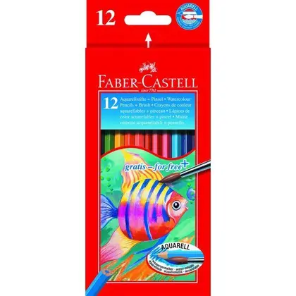 Акварельные карандаши в наборе Faber-Castell, 12 цветов, (114413)