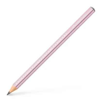 Чорнографітний олівець Faber-Castell GRIP SPARKLE JUMBO ROSE METALLIC, (111661)