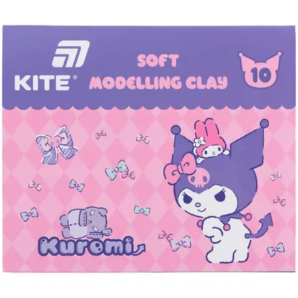 Пластилін KITE 10 кольорів, 200 г. восковий, Kuromi (HK24-084)