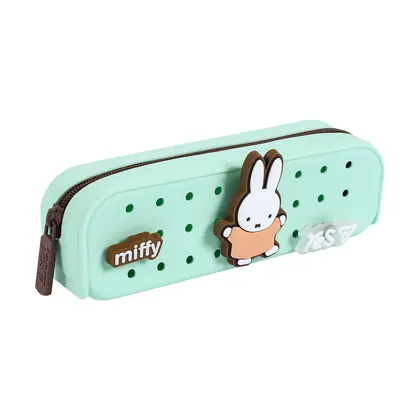 Пенал шкільний YES 1 відділення силіконовий, Зелений, Miffy (533845)