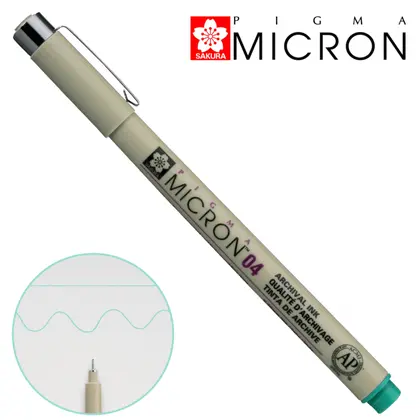 Лінер Sakura Pigma Micron (0.4) 0,4 мм. Зелений, (XSDK04#29)