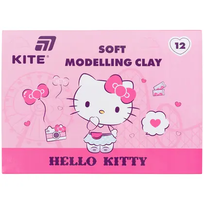 Пластилін KITE 12 кольорів, 240 г. восковий, Hello Kitty (HK25-1086)