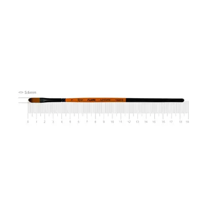 Пензель синтетичний ROSA FLAME 1368FR овальний №1 коротка ручка, (1368FR01)