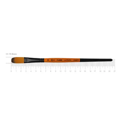 Пензель синтетичний ROSA FLAME 1368FR овальний №12 коротка ручка, (1368FR12)