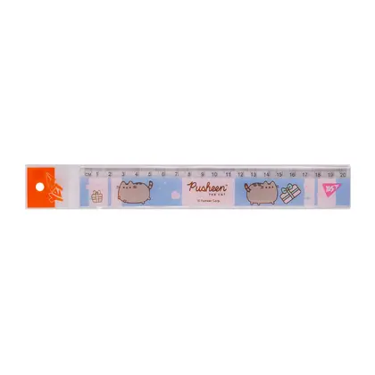 Лінійка YES 20 см. Рожево-блакитна, Pusheen (370683)
