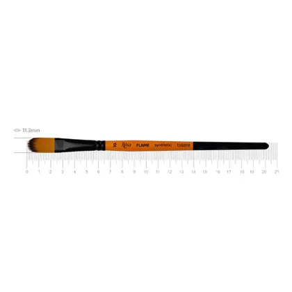 Пензель синтетичний ROSA FLAME 1368FR овальний №10 коротка ручка, (1368FR10)