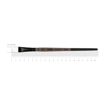 Кисть синтетика ROSA MOON 1203A скошенная, №4, короткая ручка, (1203A04)