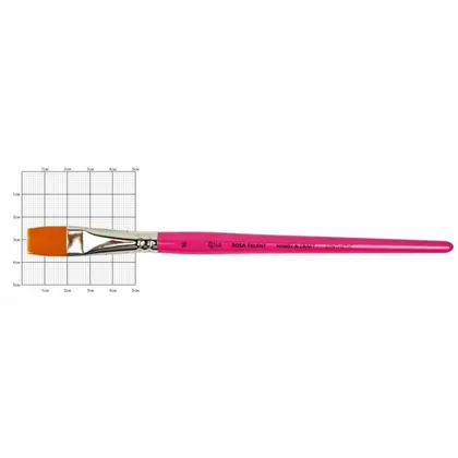 Кисть синтетика Rosa Hobby&Craft плоская, №16, коротка ручка, короткая ручка (H&C0F16)