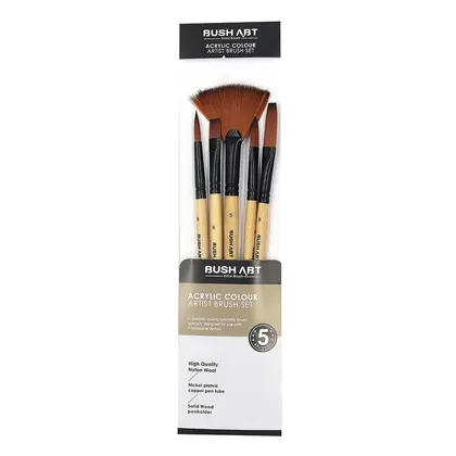 Пензлі в наборі Art Nation 5 шт. синтетичні, (550-3AS)