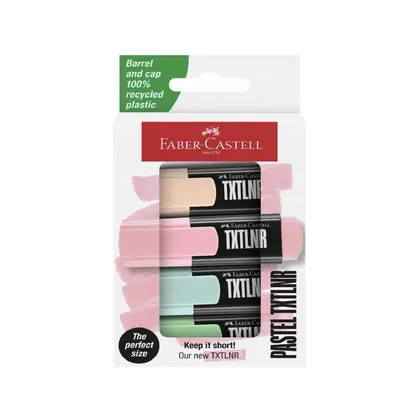 Маркери текстові в наборі Faber-Castell 1-5 мм., 4 шт. Pastel, Textliner 46 (154214)