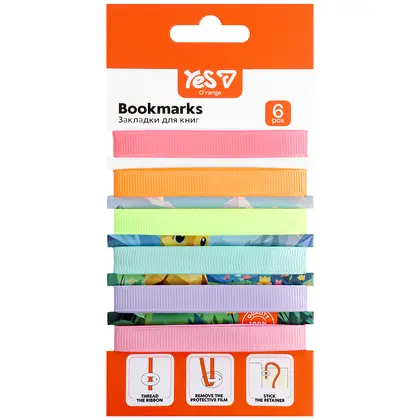 Закладки для підручників YES 6 шт. Orange Line (708849)