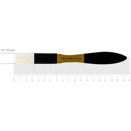 Пензель щетина ROSA AMBER 2306 флейц №15 коротка ручка, (230615)