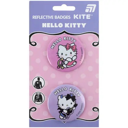 Значки KITE 2 шт. світловідбиваючі, Hello Kitty (HK25-107-1)