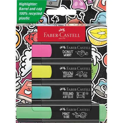 Маркери текстові в наборі Faber-Castell 1-5 мм., 4 шт. Superfluorescent, Textliner 46 (254690)