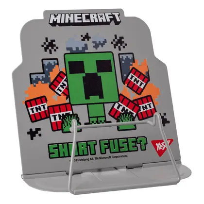 Підставка для підручників YES 16,5*17*16 см. металева, Сіра, Minecraft (470512)